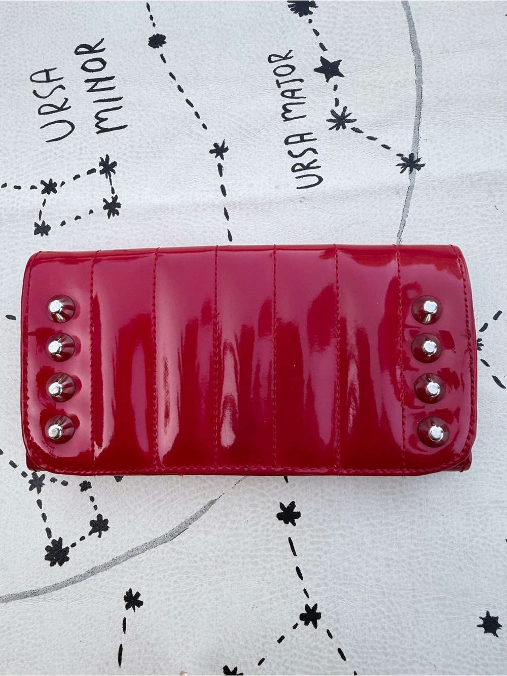 Lux De Ville red patent wallet